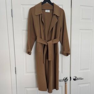 Elegant Tan Trench Coat with Belt